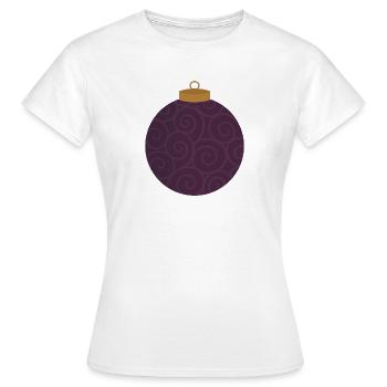 Swirled Purple Ornament - Women's T-Shirt - white - Front - AI Model Female 172 dark (172cm)