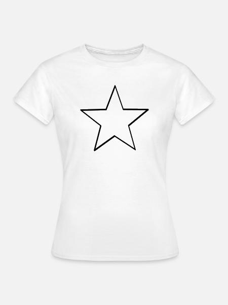 stern lineart - Frauen T-Shirt - Weiß