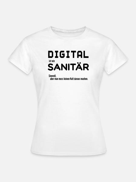 digital sanitaer - Frauen T-Shirt - Weiß