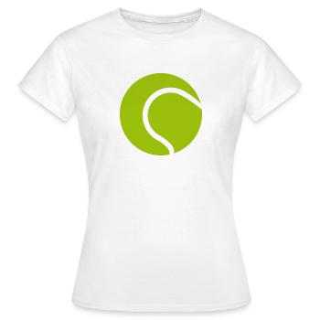 Tennis ball - Women's T-Shirt - white - Front - AI Model Female 172 dark (172cm)