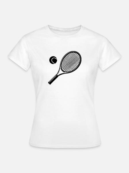 Tennisschläger - Frauen T-Shirt - Weiß