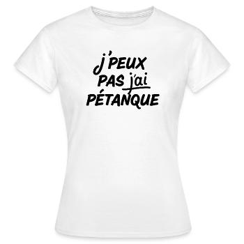 pétanque, pétanque fan, bowler - Women's T-Shirt - white - Front - AI Model Female 172 dark (172cm)