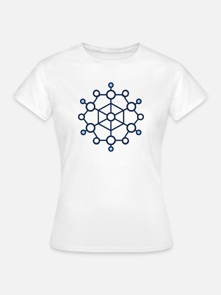 Geometrisches Knoten-Netzwerk - Frauen T-Shirt - Weiß