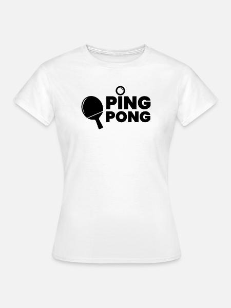 Tischtennis - Frauen T-Shirt - Weiß
