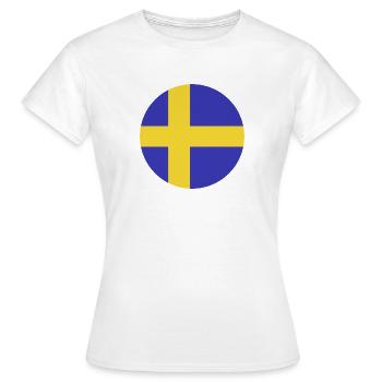 Ronde du drapeau suédois - T-shirt Femme - blanc - Devant - AI Model Female 172 dark (172cm)
