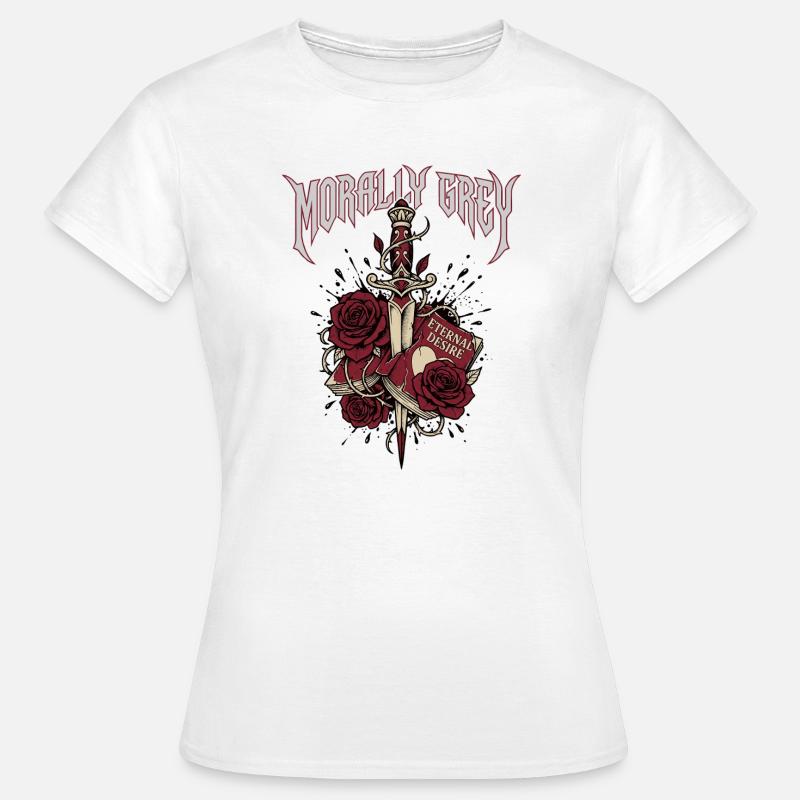 Morally Grey Book Trope Dark Romance Reader - Women's T-Shirt - white