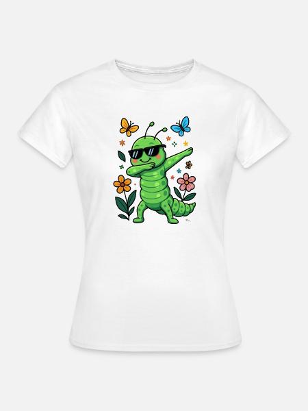 Raupe Schmetterling - Frauen T-Shirt - Weiß