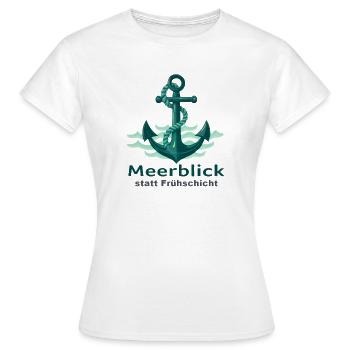 Vue sur la mer au lieu de changement précoce - T-shirt Femme - blanc - Devant - AI Model Female 172 dark (172cm)
