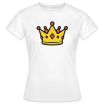Goldene König Krone Juwelen Vektor - Frauen T-Shirt - Weiß - Vorne - AI Model Female 172 dark (172cm)