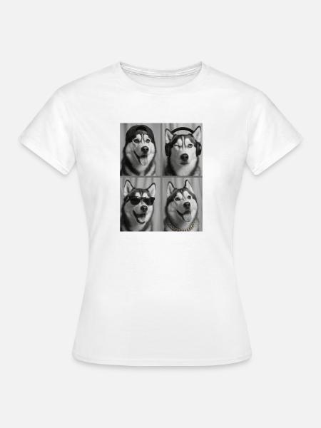 Husky - Frauen T-Shirt - Weiß