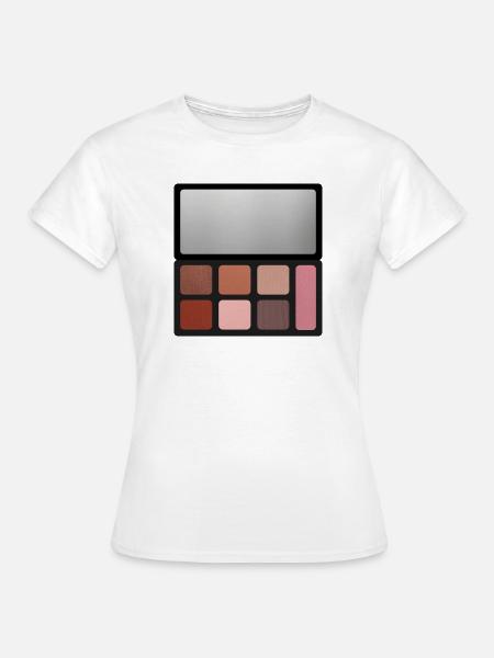 Neutraler Rosenfarben-Druck - Frauen T-Shirt - Weiß