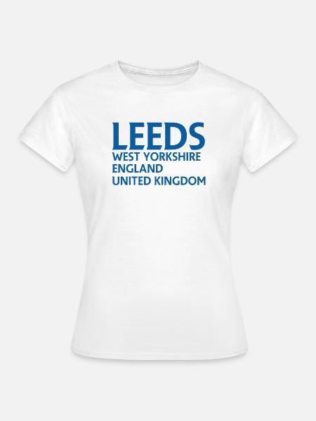 Leeds – England Liedtextdesign - Frauen T-Shirt - Weiß