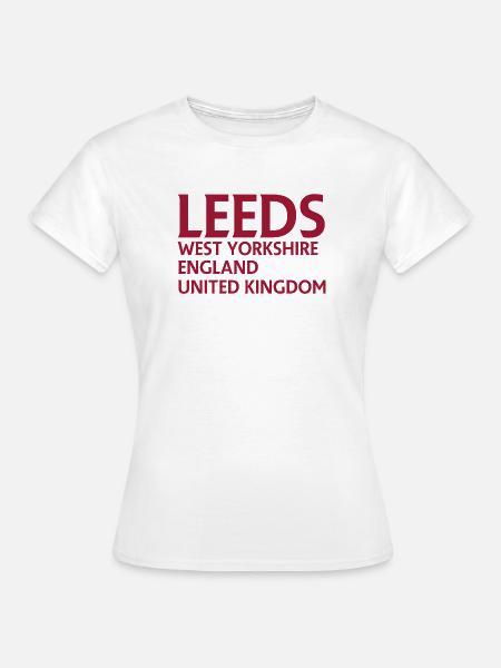 Leeds – England Liedtextdesign - Frauen T-Shirt - Weiß