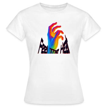 Ressens la chaleur - T-shirt Femme - blanc - Devant - AI Model Female 172 dark (172cm)