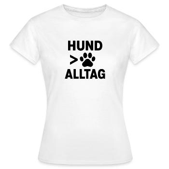 Les chiens sur la vie quotidienne !! - T-shirt Femme - blanc - Devant - AI Model Female 172 dark (172cm)
