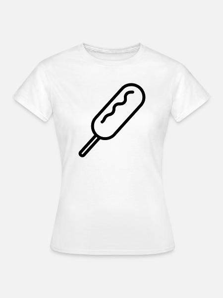 Corn Dog - Frauen T-Shirt - Weiß