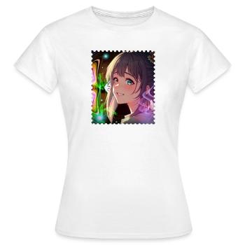 Magische Neontraumheldin - Frauen T-Shirt - Weiß - Vorne - AI Model Female 172 dark (172cm)