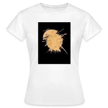 Samouraï Cheval Splatter Noir - T-shirt Femme - blanc - Devant - AI Model Female 172 dark (172cm)