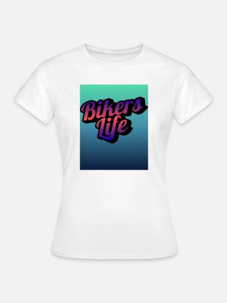 Biker Lebensgradient - Frauen T-Shirt - Weiß