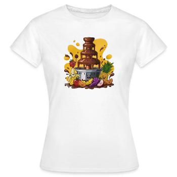 Parade de fruits de la Fontaine de Chocolat - T-shirt Femme - blanc - Devant - AI Model Female 172 dark (172cm)