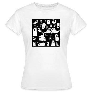 Gespenster - Frauen T-Shirt - Weiß - Vorne - AI Model Female 172 dark (172cm)