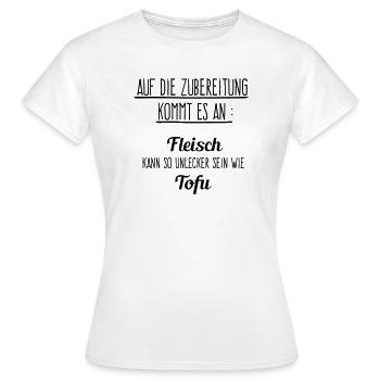 tofu - T-shirt Femme - blanc - Devant - AI Model Female 172 dark (172cm)