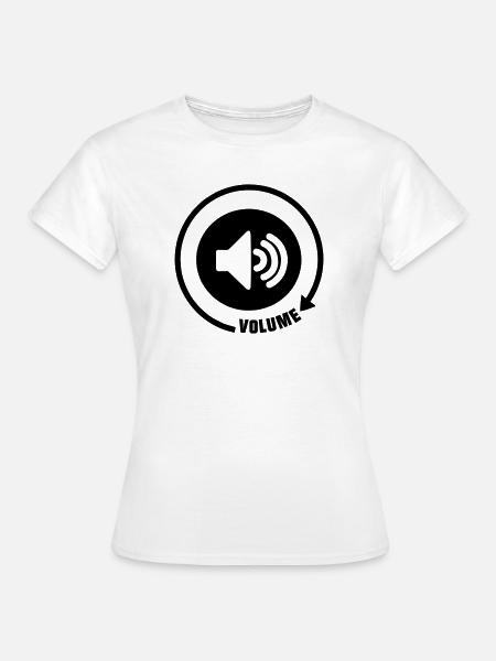 Volume_knop_8 - Frauen T-Shirt - Weiß
