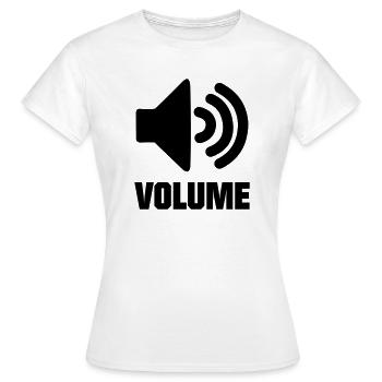 Bouton de volume - T-shirt Femme - blanc - Devant - AI Model Female 172 dark (172cm)