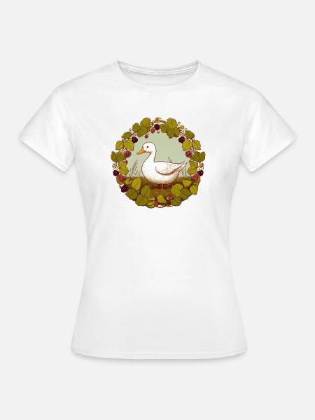 Duck Grapevine Circle - Frauen T-Shirt - Weiß