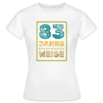 Age 83 - Women's T-Shirt - white - Front - AI Model Female 172 dark (172cm)