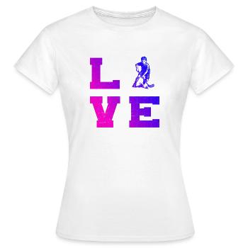 Motif emblématique du floorball - T-shirt Femme - blanc - Devant - AI Model Female 172 dark (172cm)