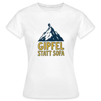 Gipfel statt Sofa - Frauen T-Shirt - Weiß - Vorne - AI Model Female 172 dark (172cm)