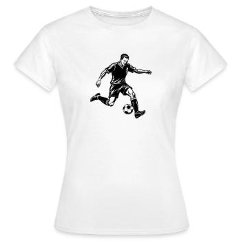 Fußballspieler - Frauen T-Shirt - Weiß - Vorne - AI Model Female 172 dark (172cm)