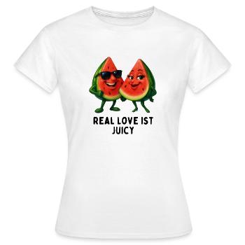 Duo de melons Juicy Love - T-shirt Femme - blanc - Devant - AI Model Female 172 dark (172cm)