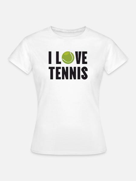 Ich liebe Tennis - Frauen T-Shirt - Weiß