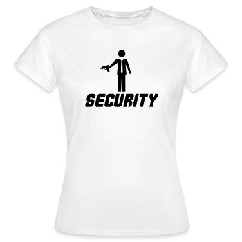 Sécurité - T-shirt Femme - blanc - Devant - AI Model Female 172 dark (172cm)