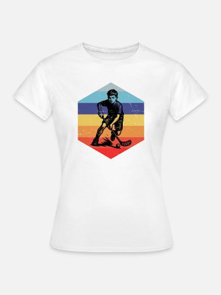Einfach Floorball zeitloses Design - Frauen T-Shirt - Weiß