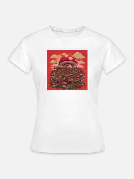Mushroom Kingdom II - Frauen T-Shirt - Weiß