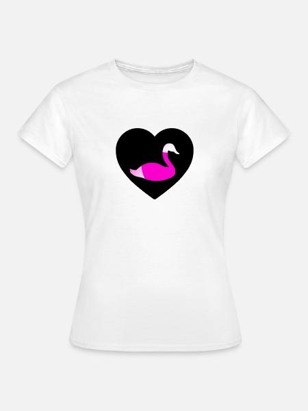 Schwan - Frauen T-Shirt - Weiß