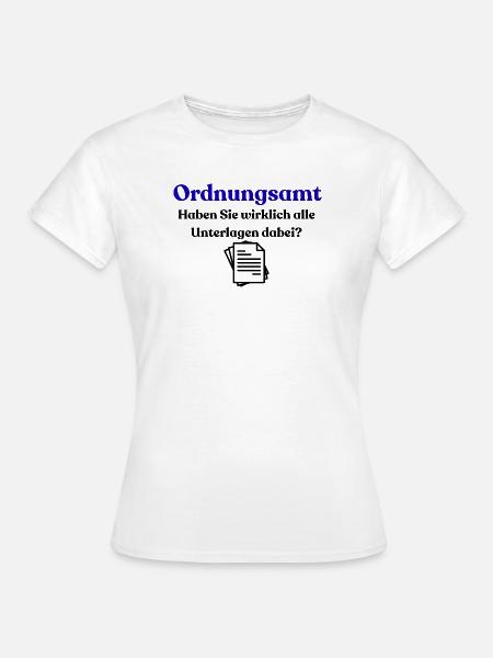 Ordnungsamt Blau Typo - Frauen T-Shirt - Weiß
