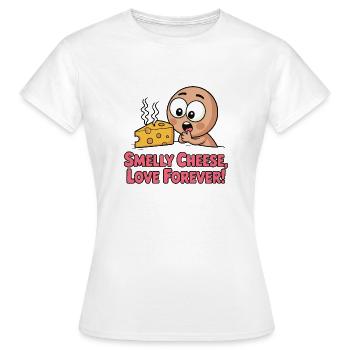 Smelly Cheese Forever Cartoon - Women's T-Shirt - white - Front - AI Model Female 172 dark (172cm)