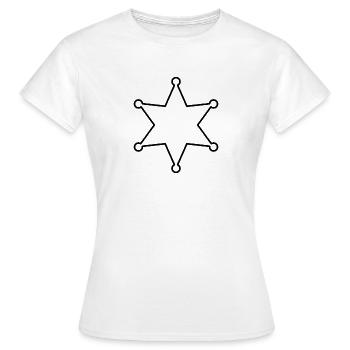 Étoile du shérif - T-shirt Femme - blanc - Devant - AI Model Female 172 dark (172cm)