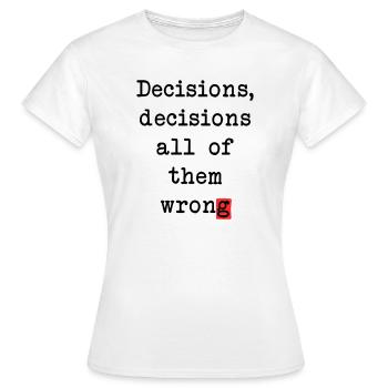 Club des Mauvaises Décisions - T-shirt Femme - blanc - Devant - AI Model Female 172 dark (172cm)