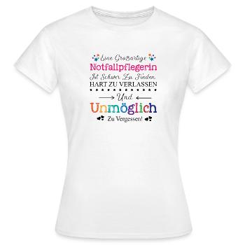 Emergency nurse profession gift farewell nurse - Women's T-Shirt - white - Front - AI Model Female 172 dark (172cm)