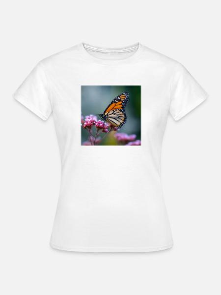 Monarchfalter Schmetterling Makro - Frauen T-Shirt - Weiß