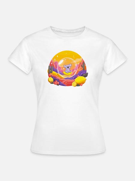 Koala im Glaskugel-Wunderland - Frauen T-Shirt - Weiß