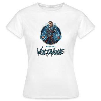 Elektrisch Voltaik - Frauen T-Shirt - Weiß - Vorne - AI Model Female 172 dark (172cm)
