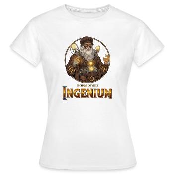 Ingenium Léonardo: Sorcier Steampunk - T-shirt Femme - blanc - Devant - AI Model Female 172 dark (172cm)
