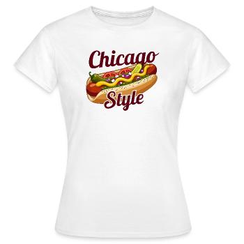 Chicago Style Hot-Dog-Klassiker - Frauen T-Shirt - Weiß - Vorne - AI Model Female 172 dark (172cm)