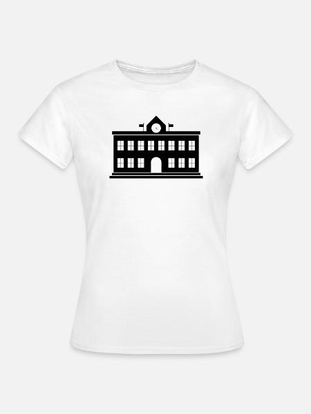 Schulgebäude - Frauen T-Shirt - Weiß
